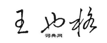 骆恒光王也格草书个性签名怎么写