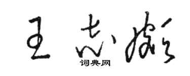 骆恒光王志颇草书个性签名怎么写