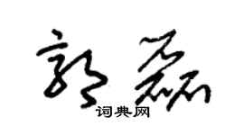 朱锡荣郭磊草书个性签名怎么写