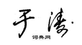 朱锡荣于涛草书个性签名怎么写