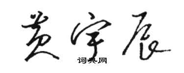 骆恒光黄宇辰草书个性签名怎么写