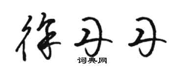 骆恒光徐丹丹草书个性签名怎么写