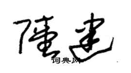 朱锡荣陆建草书个性签名怎么写