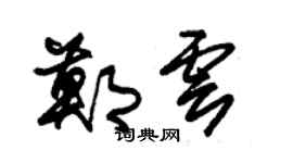 朱锡荣郑云草书个性签名怎么写