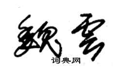 朱锡荣魏云草书个性签名怎么写