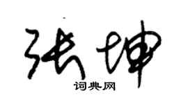 朱锡荣张坤草书个性签名怎么写