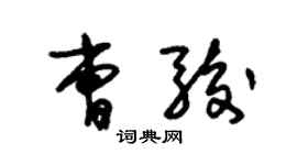 朱锡荣曹骏草书个性签名怎么写