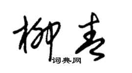 朱锡荣柳青草书个性签名怎么写