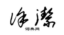 朱锡荣徐洁草书个性签名怎么写