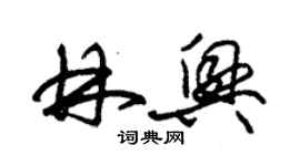 朱锡荣林兴草书个性签名怎么写