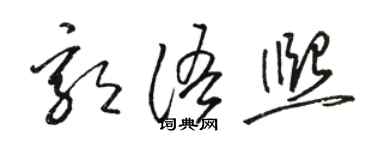 骆恒光郭语熙草书个性签名怎么写