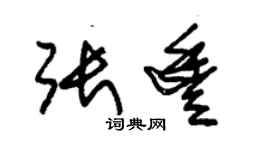 朱锡荣张丰草书个性签名怎么写