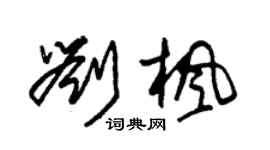 朱锡荣刘枫草书个性签名怎么写