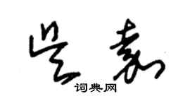 朱锡荣吴嘉草书个性签名怎么写