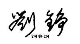 朱锡荣刘铮草书个性签名怎么写