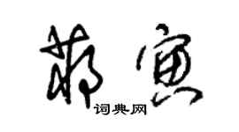 朱锡荣蒋寅草书个性签名怎么写