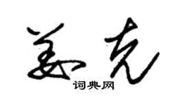 朱锡荣姜克草书个性签名怎么写