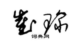 朱锡荣崔琛草书个性签名怎么写