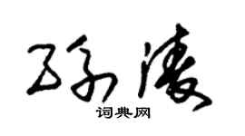 朱锡荣孙凌草书个性签名怎么写