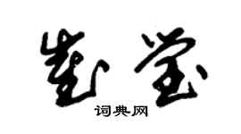 朱锡荣崔莹草书个性签名怎么写