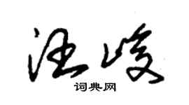 朱锡荣汪峻草书个性签名怎么写