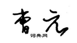 朱锡荣曹元草书个性签名怎么写