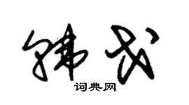 朱锡荣韩戈草书个性签名怎么写