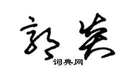 朱锡荣郭炎草书个性签名怎么写