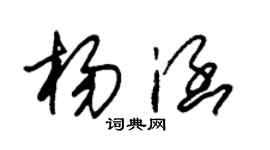 朱锡荣杨涵草书个性签名怎么写