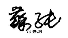 朱锡荣苏纯草书个性签名怎么写