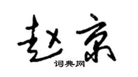 朱锡荣赵京草书个性签名怎么写