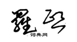 朱锡荣罗熙草书个性签名怎么写