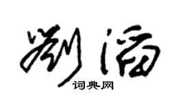 朱锡荣刘滔草书个性签名怎么写