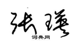 朱锡荣张瑛草书个性签名怎么写