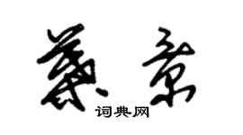 朱锡荣叶景草书个性签名怎么写