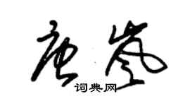 朱锡荣唐岚草书个性签名怎么写