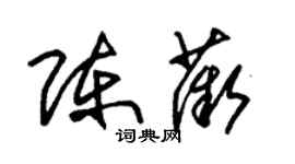 朱锡荣陈薇草书个性签名怎么写