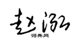 朱锡荣赵泓草书个性签名怎么写