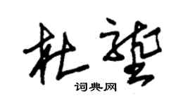 朱锡荣杜垄草书个性签名怎么写