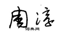 朱锡荣周淳草书个性签名怎么写