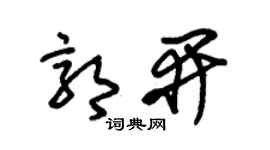 朱锡荣郭开草书个性签名怎么写