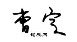 朱锡荣曹定草书个性签名怎么写
