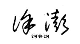 朱锡荣徐澎草书个性签名怎么写