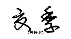 朱锡荣夏季草书个性签名怎么写