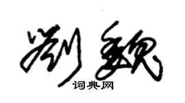 朱锡荣刘魏草书个性签名怎么写