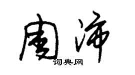 朱锡荣周沛草书个性签名怎么写