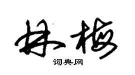 朱锡荣林梅草书个性签名怎么写