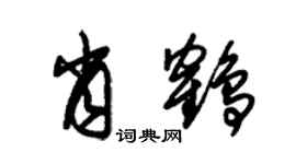 朱锡荣肖鹤草书个性签名怎么写