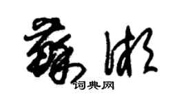 朱锡荣苏湘草书个性签名怎么写