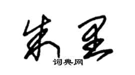 朱锡荣朱里草书个性签名怎么写